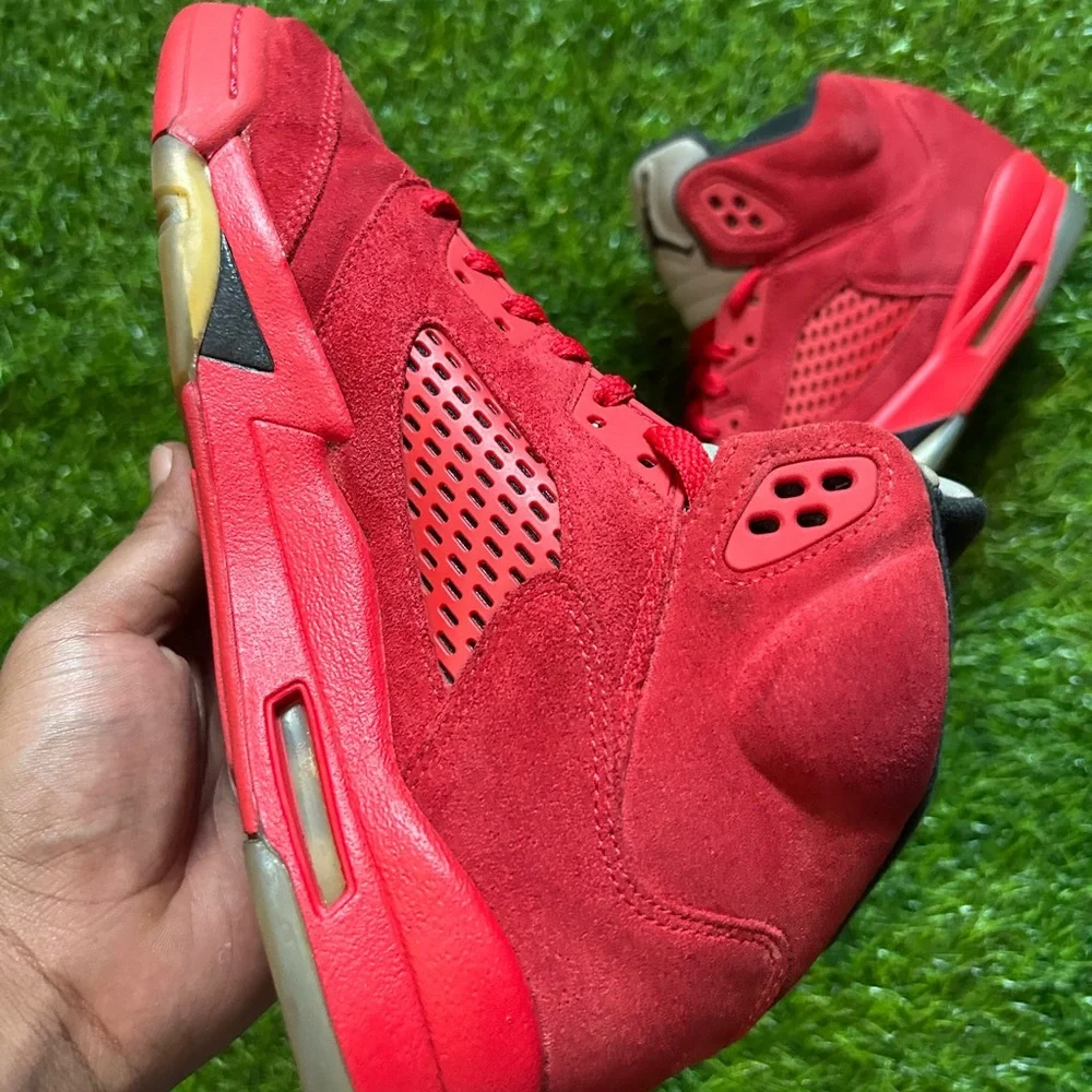 Air Jordan 5 Red Suede Size 7Y • No Box
